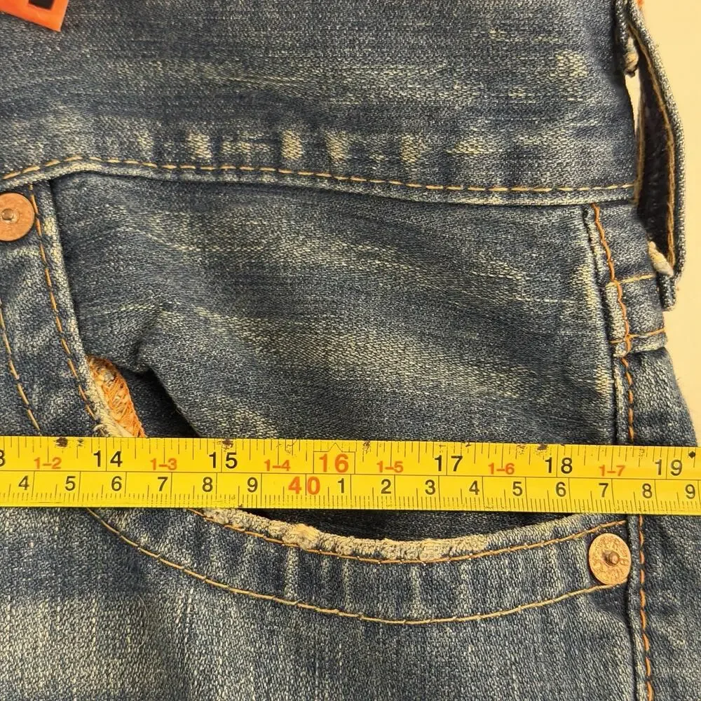 True Religion Joey Distressed Patchwork Flare Jeans Mens 33x33 Vintage Y2K